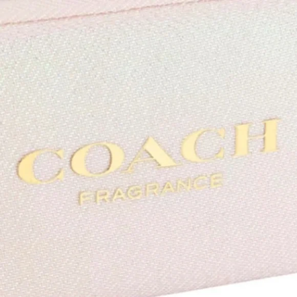 Coach Bag Pink Glitter Mini Coin Purse Wallet Pouch - Picture 2 of 3